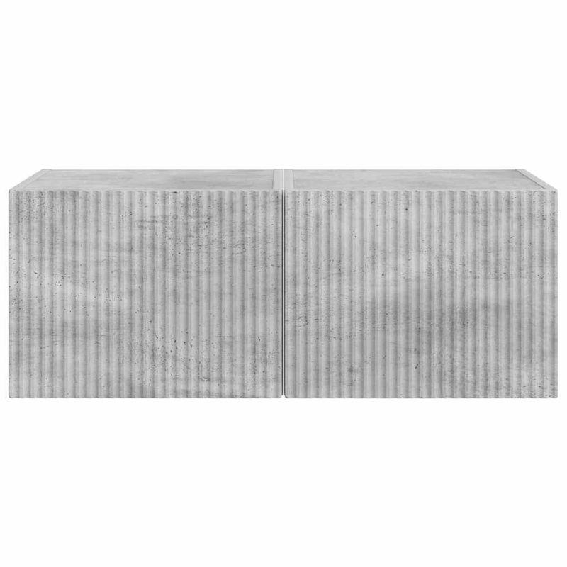 Casa si Gradina - Mobilier - Comode si corpuri - Comode - Dulap TV de perete 2 pcs Beton 60 x 31 x 29.5 cm Lemn compozit - Infinity.ro