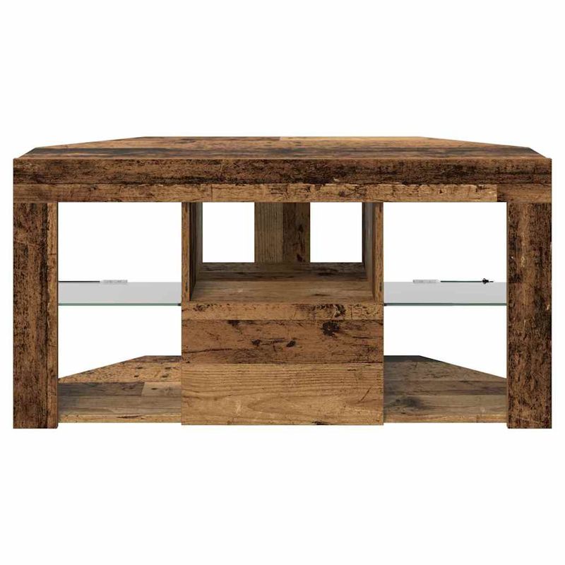 Casa si Gradina - Mobilier - Comode si corpuri - Comode - Sifonier LED pentru TV coltar Lemn Vechi 107 x 40 x 50 cm - Infinity.ro