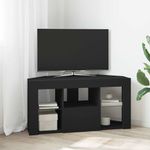 Casa si Gradina - Mobilier - Comode si corpuri - Comode - Sifonier LED pentru TV coltar Pe perete Negru 101 x 40 x 50 cm - Infinity.ro