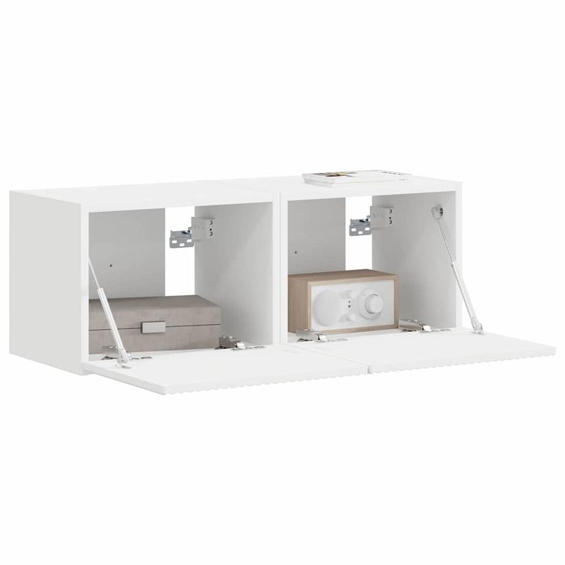Casa si Gradina - Mobilier - Comode si corpuri - Comode - Dulap TV de perete 2 pcs Alb 60 x 31 x 29.5 cm Lemn compozit - Infinity.ro