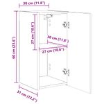 Casa si Gradina - Mobilier - Comode si corpuri - Comode - Dulap TV de perete 2 pcs Beton 30 x 31 x 60 cm Lemn compozit - Infinity.ro