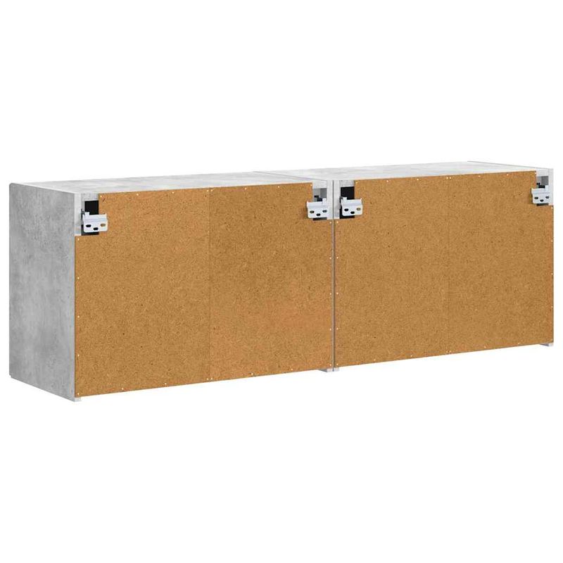Casa si Gradina - Mobilier - Comode si corpuri - Comode - Dulap TV de perete 2 pcs Gri din beton 59,5 x 31 x 40 cm - Infinity.ro