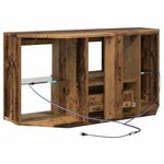 Casa si Gradina - Mobilier - Comode si corpuri - Comode - Sifonier LED pentru TV coltar Lemn Vechi 107 x 40 x 50 cm - Infinity.ro