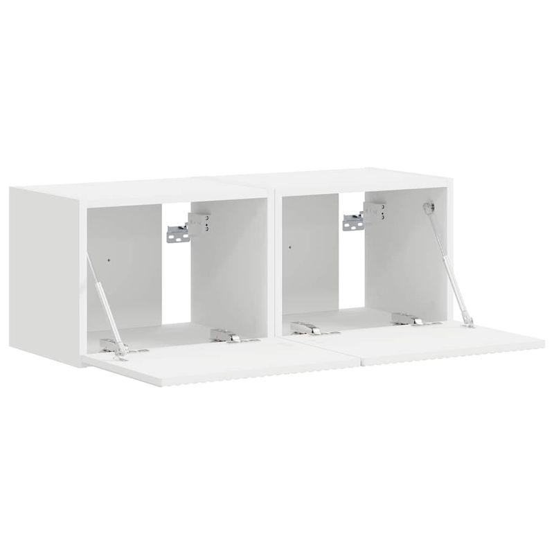 Casa si Gradina - Mobilier - Comode si corpuri - Comode - Dulap TV de perete 2 pcs Alb 60 x 31 x 29.5 cm Lemn compozit - Infinity.ro
