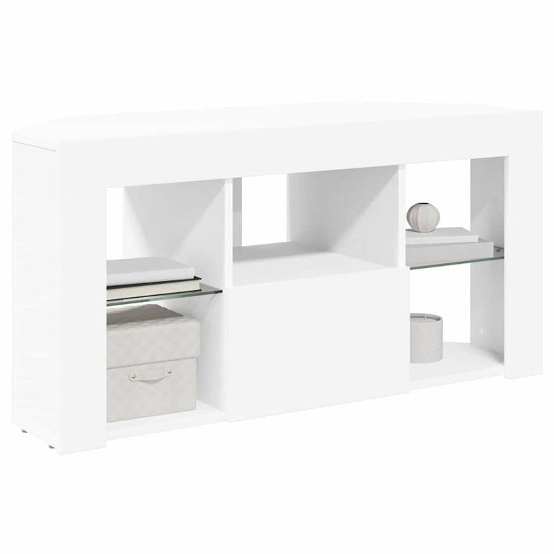Casa si Gradina - Mobilier - Comode si corpuri - Comode - Sifonier LED pentru TV coltar Pe perete Alb 100 x 40 x 50 cm - Infinity.ro