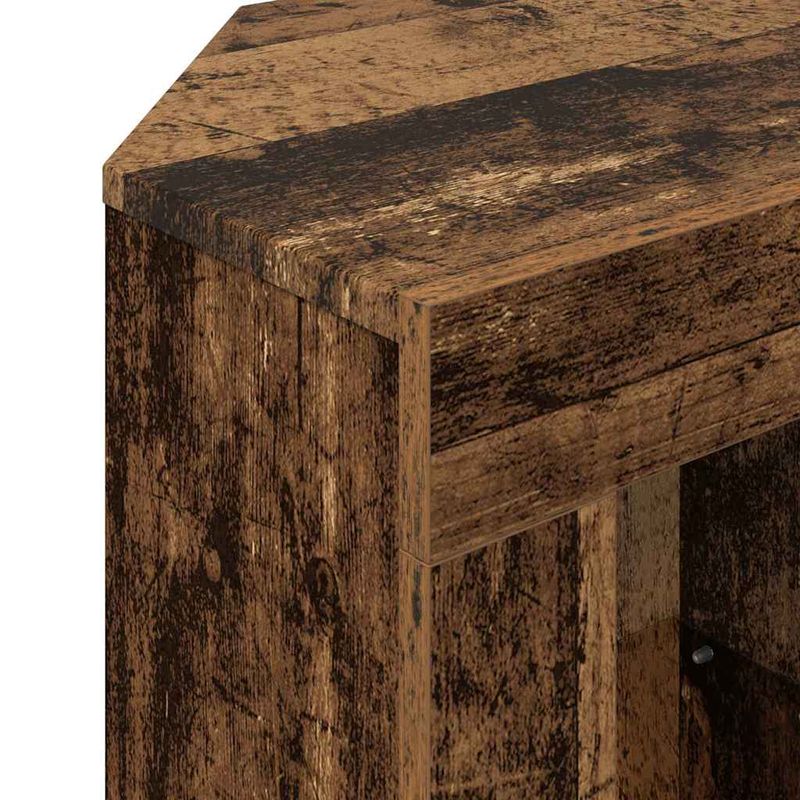 Casa si Gradina - Mobilier - Comode si corpuri - Comode - Sifonier LED pentru TV coltar Lemn Vechi 107 x 40 x 50 cm - Infinity.ro