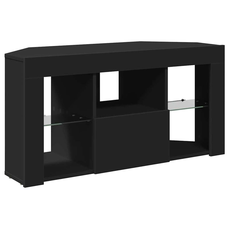 Casa si Gradina - Mobilier - Comode si corpuri - Comode - Sifonier LED pentru TV coltar Pe perete Negru 101 x 40 x 50 cm - Infinity.ro