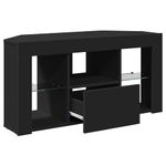 Casa si Gradina - Mobilier - Comode si corpuri - Comode - Sifonier LED pentru TV coltar Pe perete Negru 101 x 40 x 50 cm - Infinity.ro