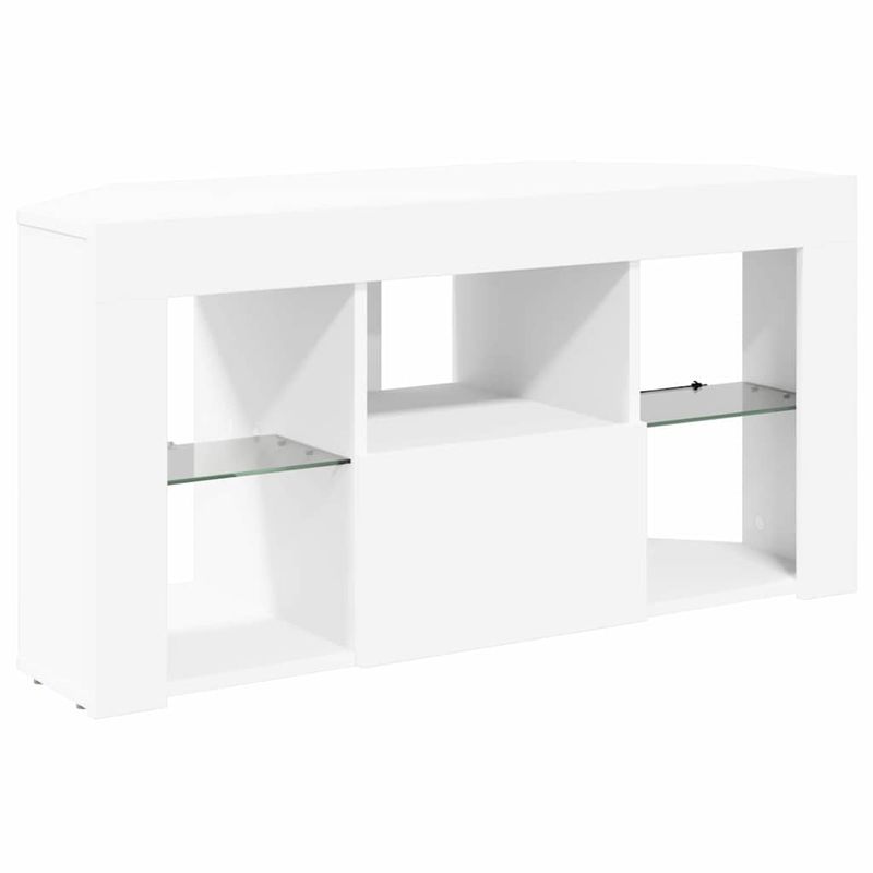 Casa si Gradina - Mobilier - Comode si corpuri - Comode - Sifonier LED pentru TV coltar Pe perete Alb 100 x 40 x 50 cm - Infinity.ro