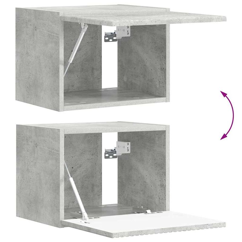 Casa si Gradina - Mobilier - Comode si corpuri - Comode - Dulap TV de perete 2 pcs Beton 60 x 31 x 29.5 cm Lemn compozit - Infinity.ro