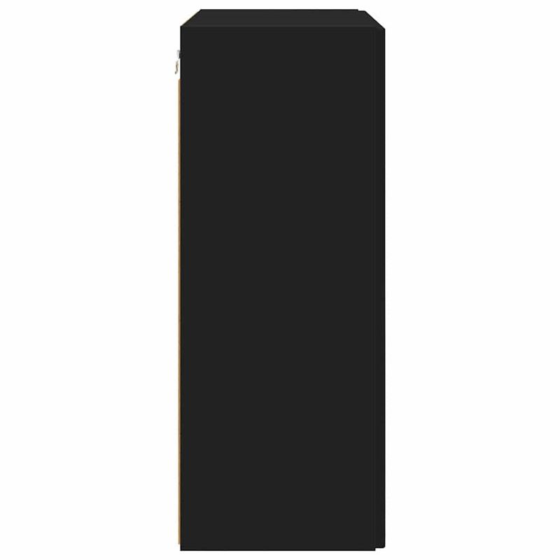 Casa si Gradina - Mobilier - Comode si corpuri - Comode - Dulap TV de perete Negru 59,5 x 31 x 80 cm Lemn compozit - Infinity.ro