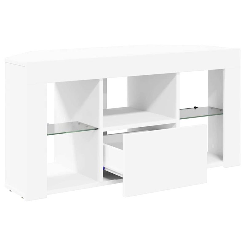 Casa si Gradina - Mobilier - Comode si corpuri - Comode - Sifonier LED pentru TV coltar Pe perete Alb 100 x 40 x 50 cm - Infinity.ro