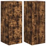 Casa si Gradina - Mobilier - Comode si corpuri - Comode - Dulap TV de perete 2 pcs Stejar fumuriu 30 x 31 x 80 cm - Infinity.ro