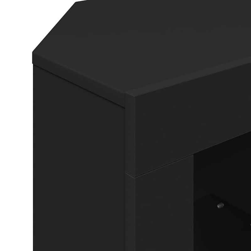 Casa si Gradina - Mobilier - Comode si corpuri - Comode - Sifonier LED pentru TV coltar Pe perete Negru 101 x 40 x 50 cm - Infinity.ro