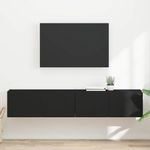 Casa si Gradina - Mobilier - Comode si corpuri - Comode - Dulap TV de perete 2 pcs Negru 60 x 31 x 29.5 cm Lemn compozit - Infinity.ro