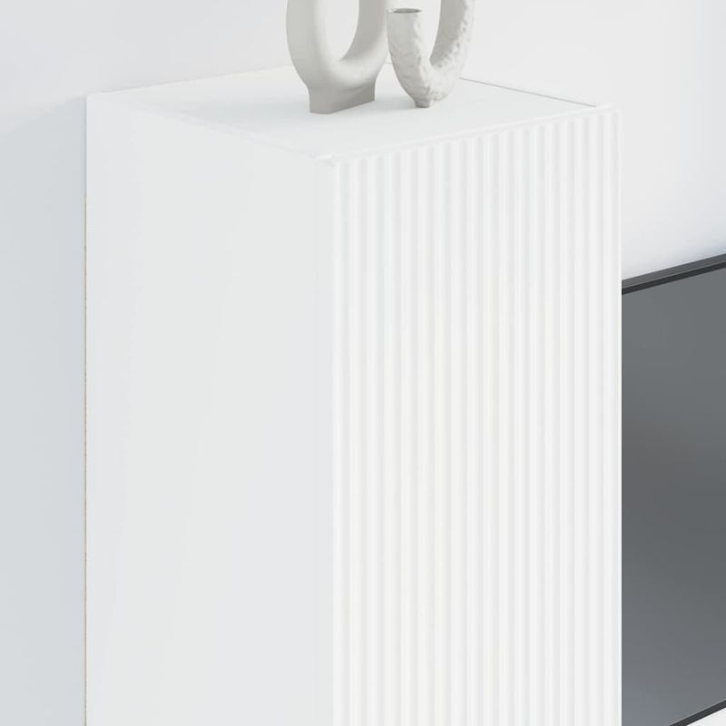 Casa si Gradina - Mobilier - Comode si corpuri - Comode - Dulap TV de perete Pe perete Alb 30 x 31 x 80 cm Lemn compozit - Infinity.ro