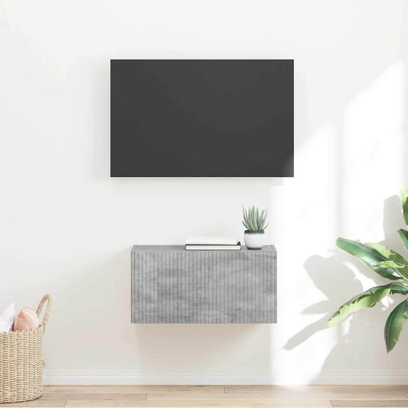 Casa si Gradina - Mobilier - Comode si corpuri - Comode - Dulap TV de perete Beton 60 x 31 x 29.5 cm Lemn compozit - Infinity.ro