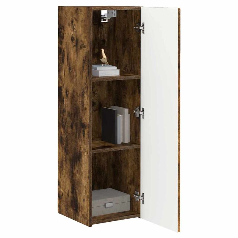 Casa si Gradina - Mobilier - Comode si corpuri - Comode - Dulap TV de perete Pe perete Stejar fumuriu 30 x 31 x 100 cm - Infinity.ro
