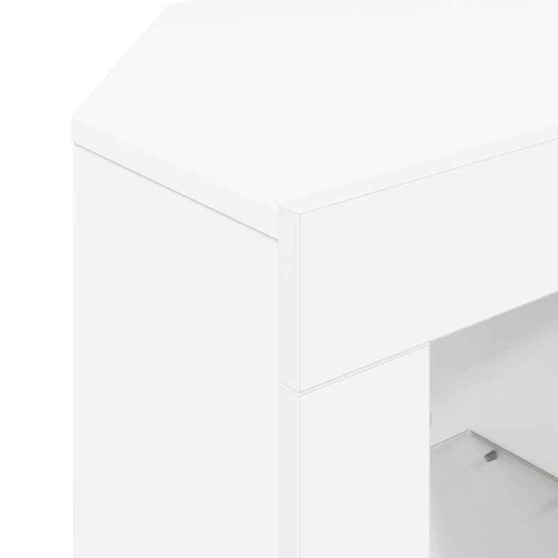 Casa si Gradina - Mobilier - Comode si corpuri - Comode - Sifonier LED pentru TV coltar Pe perete Alb 100 x 40 x 50 cm - Infinity.ro