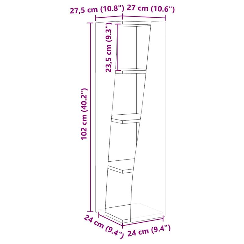 Casa si Gradina - Mobilier - Dulapuri si sifoniere - Dulapuri - Dulap de colt Alb 27,5x27x102cm Lemn compozit - Infinity.ro