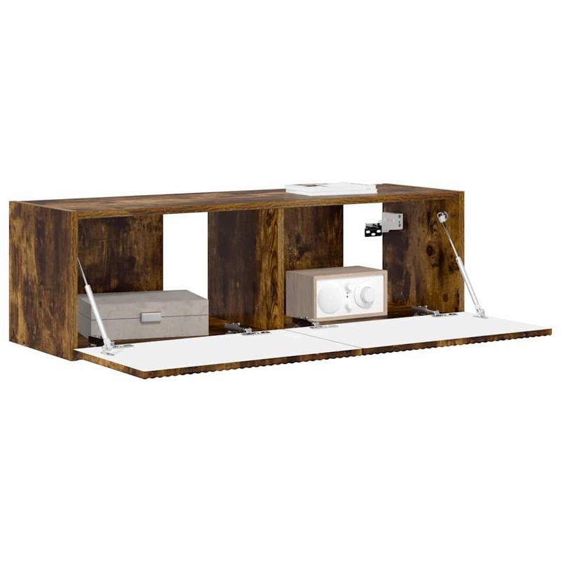 Casa si Gradina - Mobilier - Comode si corpuri - Comode - Dulap TV de perete Pe perete Stejar fumuriu 60 x 31 x 29.5 cm - Infinity.ro