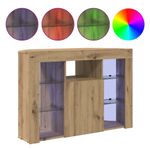 Casa si Gradina - Mobilier - Comode si corpuri - Comode - Sifonier LED pentru TV coltar Stejar Artizanal 108 x 40 x 68 cm - Infinity.ro