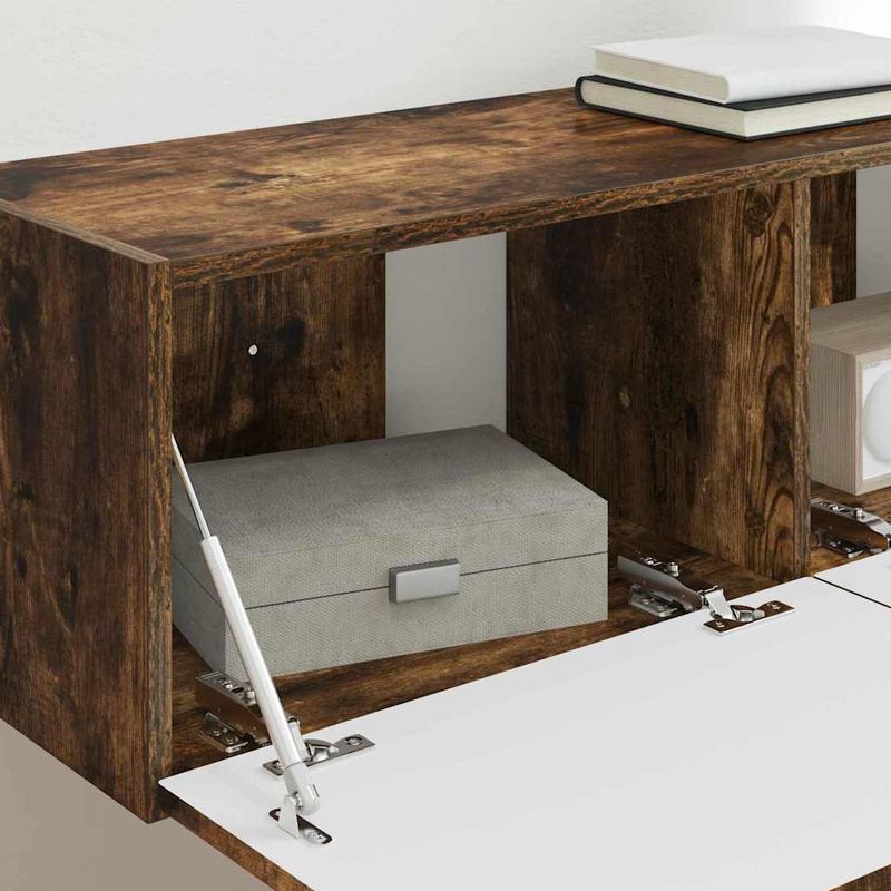 Casa si Gradina - Mobilier - Comode si corpuri - Comode - Dulap TV de perete Pe perete Stejar fumuriu 60 x 31 x 29.5 cm - Infinity.ro