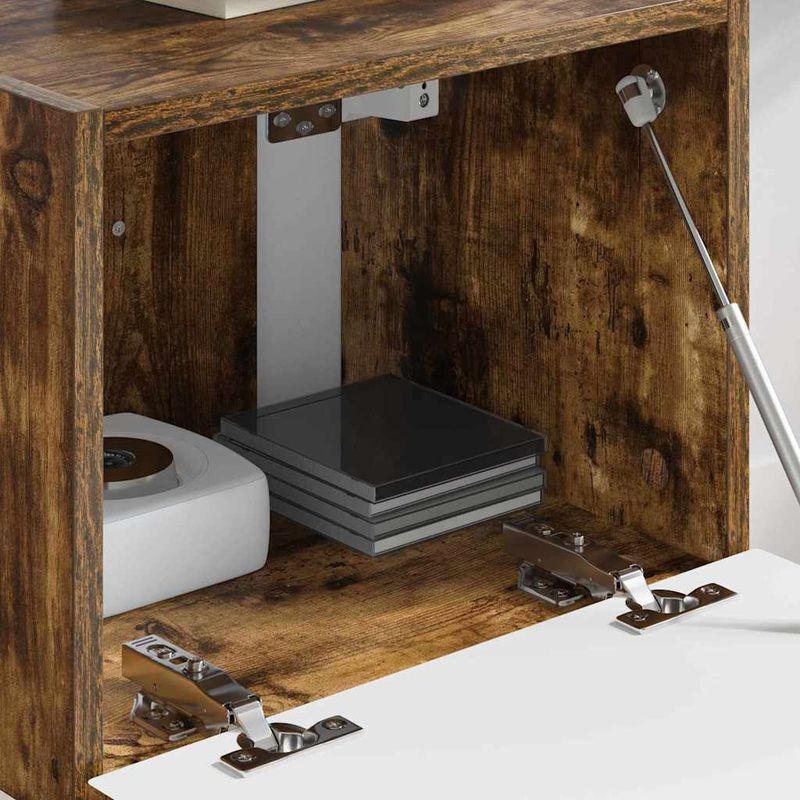 Casa si Gradina - Mobilier - Comode si corpuri - Comode - Dulap TV de perete Pe perete Stejar fumuriu 60 x 31 x 29.5 cm - Infinity.ro