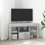 Casa si Gradina - Mobilier - Comode si corpuri - Comode - Sifonier LED pentru TV coltar Gri din beton 103 x 40 x 50 cm - Infinity.ro