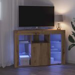 Casa si Gradina - Mobilier - Comode si corpuri - Comode - Sifonier LED pentru TV coltar Stejar Artizanal 108 x 40 x 68 cm - Infinity.ro