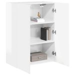 Casa si Gradina - Mobilier - Comode si corpuri - Comode - Dulap TV de perete Alb lucios 59,5 x 31 x 80 cm Lemn compozit - Infinity.ro