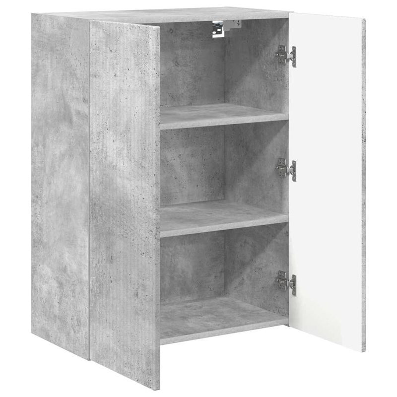 Casa si Gradina - Mobilier - Comode si corpuri - Comode - Dulap TV de perete Pe perete Gri din beton 59,5 x 31 x 80 cm - Infinity.ro