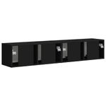 Casa si Gradina - Mobilier - Comode si corpuri - Comode - Dulap TV de perete 2 pcs Negru 60 x 31 x 29.5 cm Lemn compozit - Infinity.ro
