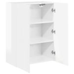 Casa si Gradina - Mobilier - Comode si corpuri - Comode - Dulap TV de perete Alb lucios 59,5 x 31 x 80 cm Lemn compozit - Infinity.ro