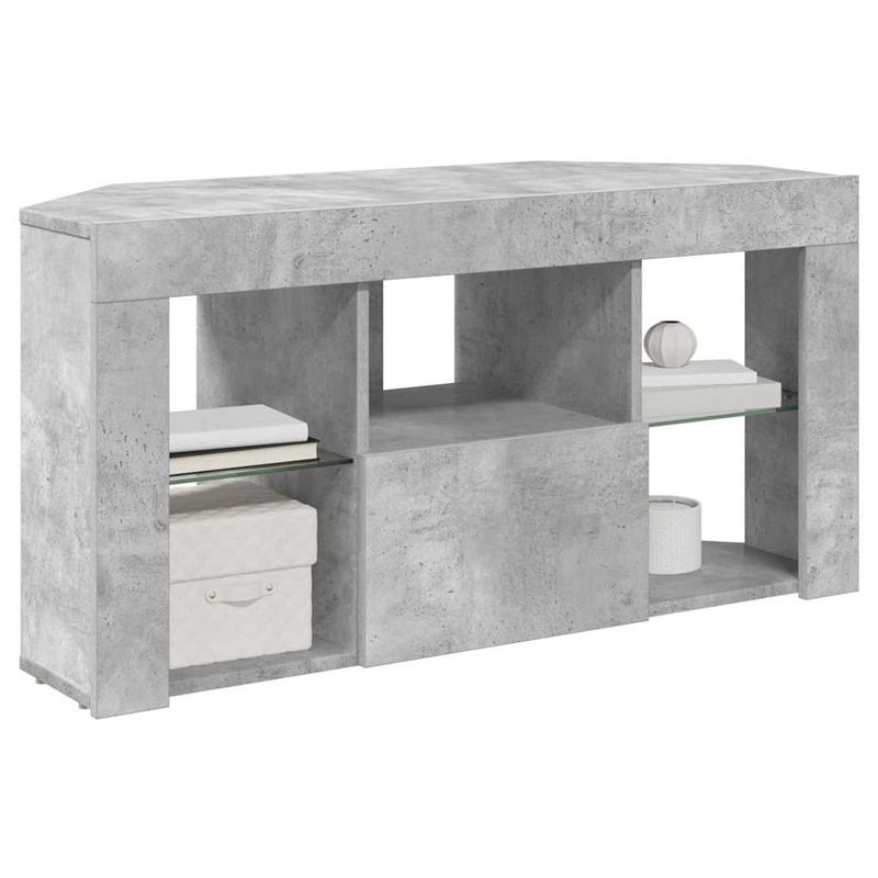 Casa si Gradina - Mobilier - Comode si corpuri - Comode - Sifonier LED pentru TV coltar Gri din beton 103 x 40 x 50 cm - Infinity.ro