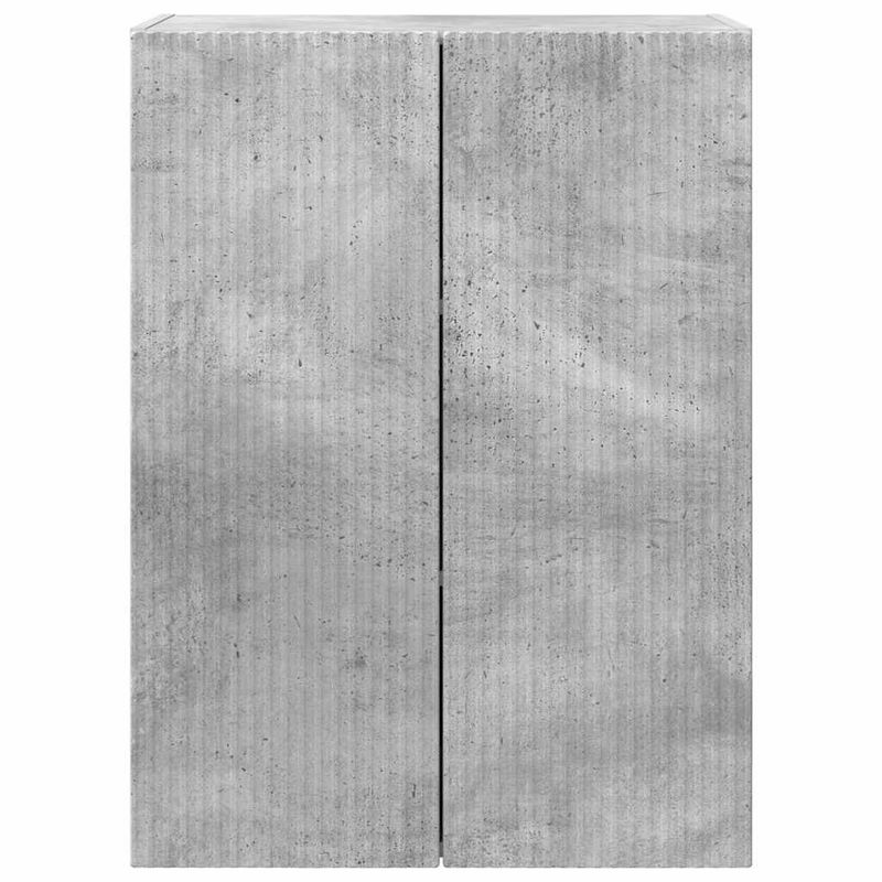 Casa si Gradina - Mobilier - Comode si corpuri - Comode - Dulap TV de perete Pe perete Gri din beton 59,5 x 31 x 80 cm - Infinity.ro