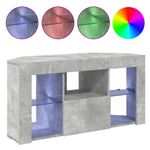 Casa si Gradina - Mobilier - Comode si corpuri - Comode - Sifonier LED pentru TV coltar Gri din beton 103 x 40 x 50 cm - Infinity.ro