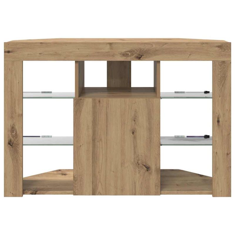 Casa si Gradina - Mobilier - Comode si corpuri - Comode - Sifonier LED pentru TV coltar Stejar Artizanal 108 x 40 x 68 cm - Infinity.ro