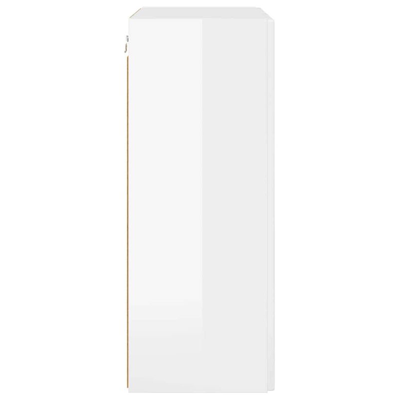 Casa si Gradina - Mobilier - Comode si corpuri - Comode - Dulap TV de perete Alb lucios 59,5 x 31 x 80 cm Lemn compozit - Infinity.ro
