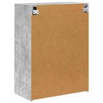 Casa si Gradina - Mobilier - Comode si corpuri - Comode - Dulap TV de perete Pe perete Gri din beton 59,5 x 31 x 80 cm - Infinity.ro