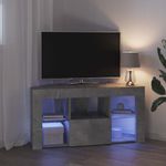 Casa si Gradina - Mobilier - Comode si corpuri - Comode - Sifonier LED pentru TV coltar Gri din beton 103 x 40 x 50 cm - Infinity.ro