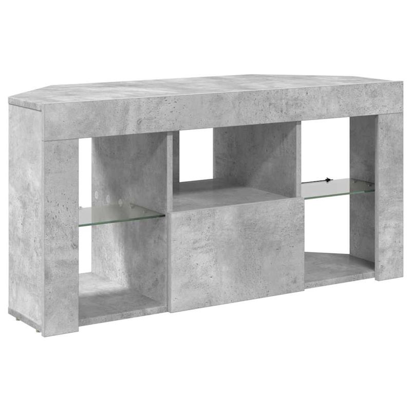 Casa si Gradina - Mobilier - Comode si corpuri - Comode - Sifonier LED pentru TV coltar Gri din beton 103 x 40 x 50 cm - Infinity.ro