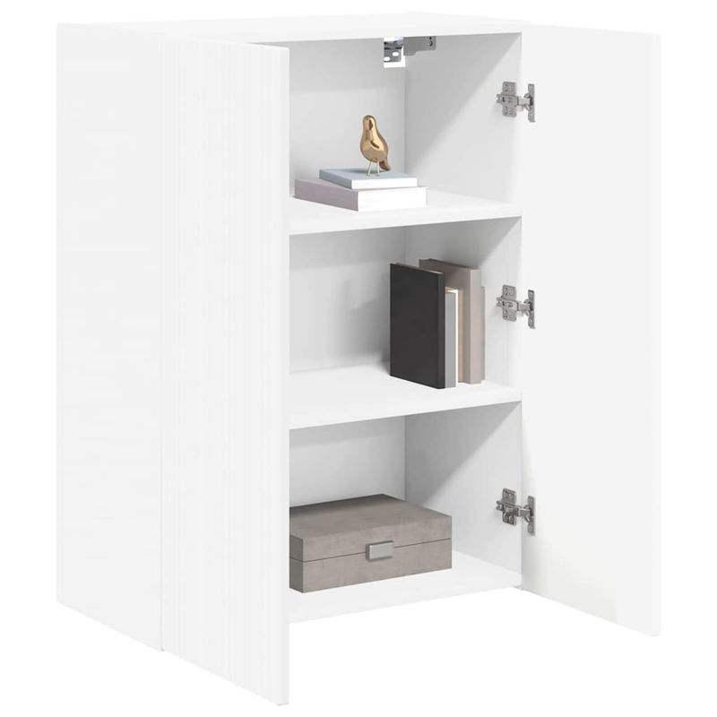Casa si Gradina - Mobilier - Comode si corpuri - Comode - Dulap TV de perete Alb 59,5 x 31 x 80 cm Lemn compozit - Infinity.ro
