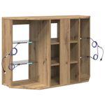 Casa si Gradina - Mobilier - Comode si corpuri - Comode - Sifonier LED pentru TV coltar Stejar Artizanal 108 x 40 x 68 cm - Infinity.ro