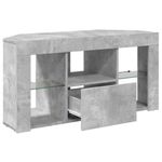 Casa si Gradina - Mobilier - Comode si corpuri - Comode - Sifonier LED pentru TV coltar Gri din beton 103 x 40 x 50 cm - Infinity.ro