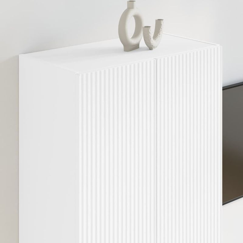 Casa si Gradina - Mobilier - Comode si corpuri - Comode - Dulap TV de perete Alb 59,5 x 31 x 80 cm Lemn compozit - Infinity.ro