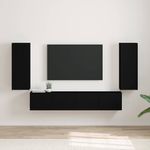Casa si Gradina - Mobilier - Comode si corpuri - Comode - Dulap TV de perete 2 pcs Negru 30 x 31 x 80 cm Lemn compozit - Infinity.ro