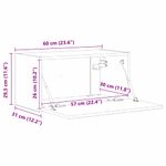 Casa si Gradina - Mobilier - Comode si corpuri - Comode - Dulap TV de perete Beton 60 x 31 x 29.5 cm Lemn compozit - Infinity.ro
