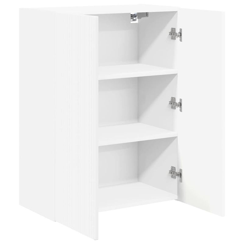 Casa si Gradina - Mobilier - Comode si corpuri - Comode - Dulap TV de perete Alb 59,5 x 31 x 80 cm Lemn compozit - Infinity.ro