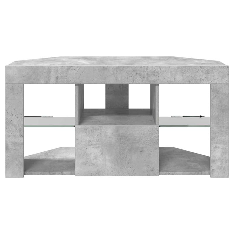 Casa si Gradina - Mobilier - Comode si corpuri - Comode - Sifonier LED pentru TV coltar Gri din beton 103 x 40 x 50 cm - Infinity.ro